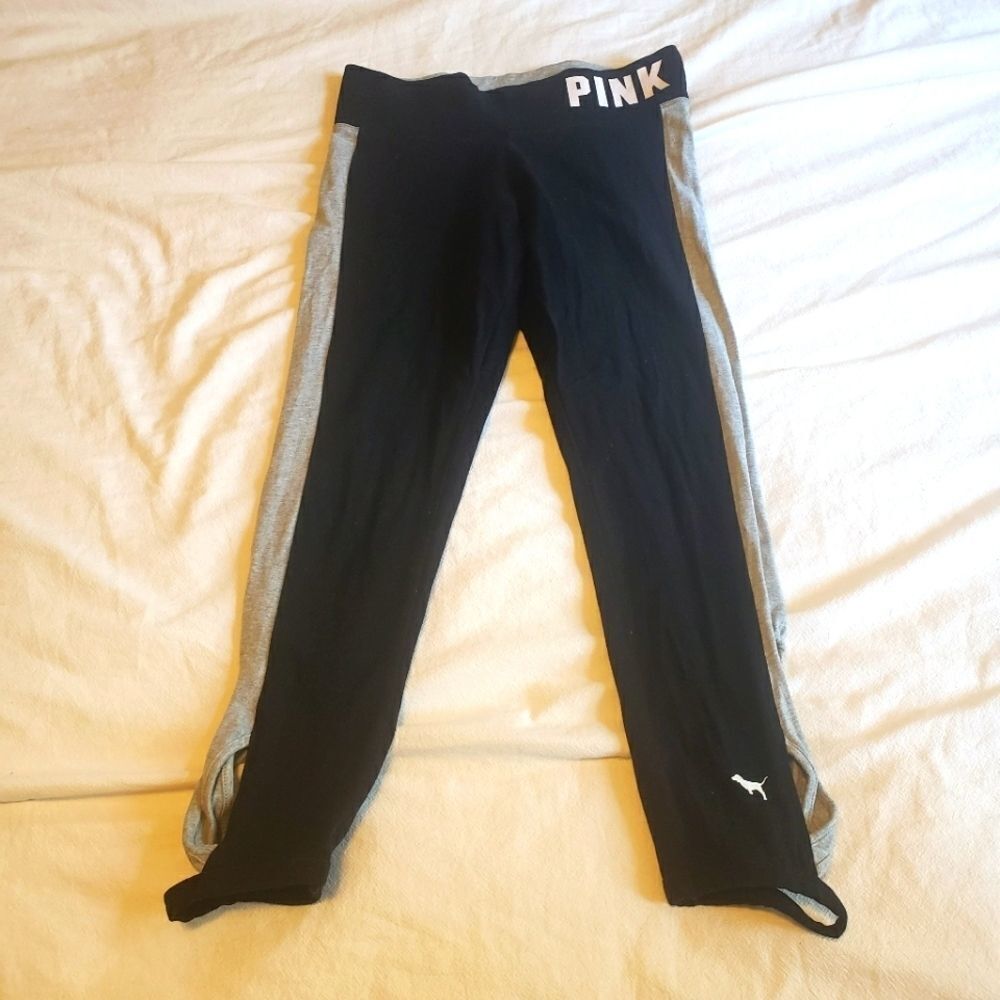 VS PINK high waist cropped crossed ankle leggings